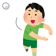 ボールを投げる子供のイラスト